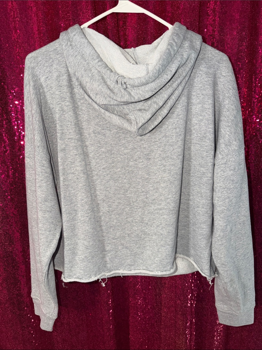 Calvin Klein Light Gray Logo Hoodie Sweatshirt - Picture 4 of 4